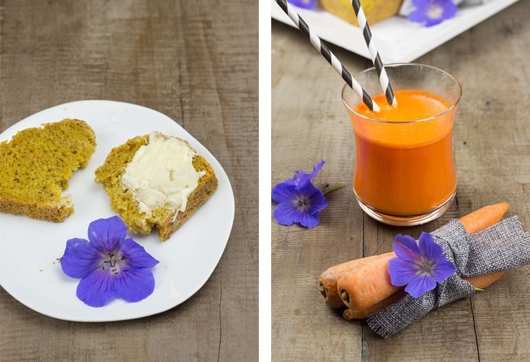 Möhrensaft und Möhren-Walnuss-Brot I foodandfeelings.de
