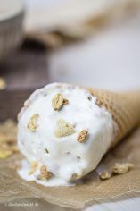 Rezept für Frozen Joghurt mit Limette und Honig-Crunch-Orangen-Müsli